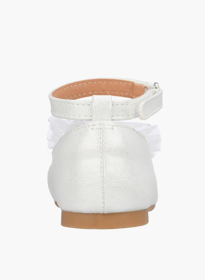 JUNIORS Girls Hook & Loop Ballerina Shoes - Image 5