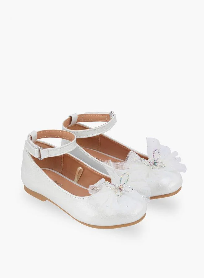 Juniors Girls Hook & Loop Ballerina Shoes