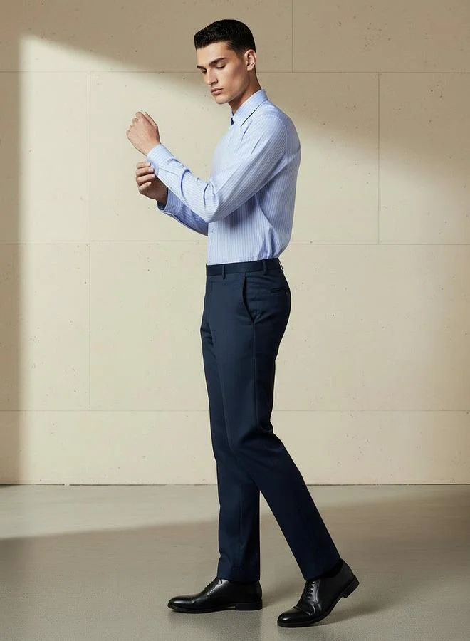 Splash FAV Men Regular Fit Collared Striped Long Sleeve Shirt
