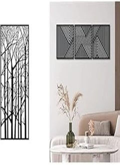 Home Gallery decorative forest trees in winter wooden wall art 40x80 cm + Home Gallery Geometric wood wall art - set of 3 modern panel each 40x40 - pzsku/ZD22D43F39B4E22D8D9A6Z/45/_/1724096358/104774cd-15a4-431a-b539-159a4cc00c25