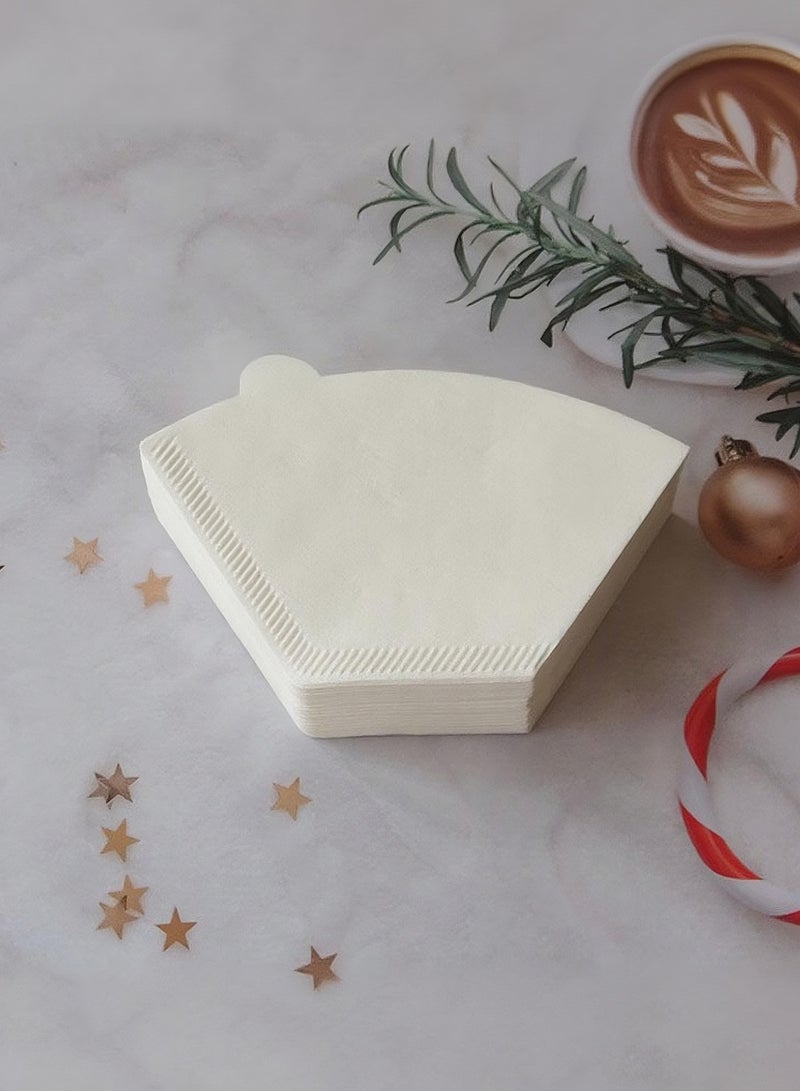 100 Pcs U01 Coffee Filters, Unbleached， 1-2 Cups Disposable U01 Coffee Paper Filters, Compatible with U-Shaped Pour Over Coffee Filter and Drip Coffee Maker - Image 2