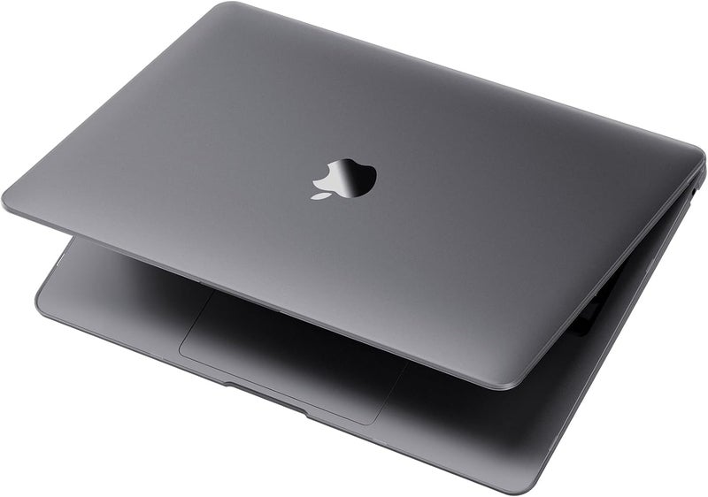soonjet Compatible for Macbook Air 13 inch Case M1 2020 2019 2018 [Same as Bare Device] Sturdy Protective Hard Shell Cover for Laptop A2337 A2179 A1932 - Space Gray Clear - Image 1