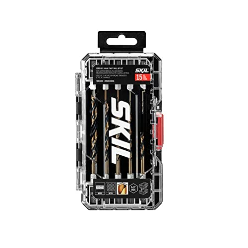 SKIL 15Piece Hex Shank Twist Drill Bit SetTDB5000 - Image 1