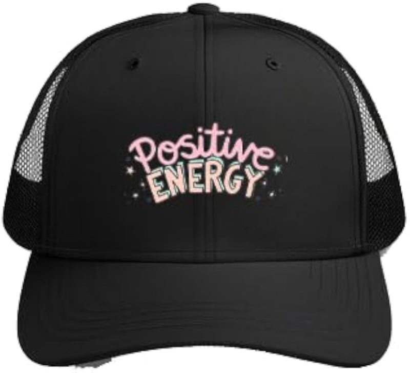 Positive ENERGY Plain unisex baseball cap Black
