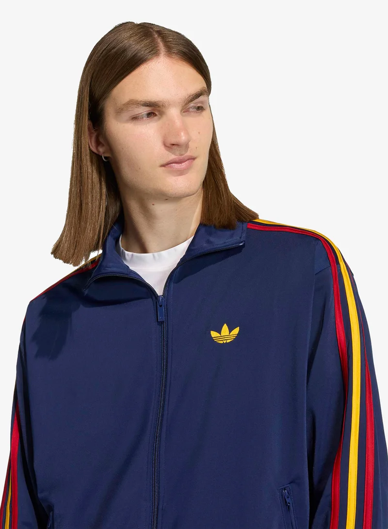 Adidas Originals DKBLUE/CREYEL/TEPORE Firebird Fitted Tracktop Jacket for Men | Best Price UAE