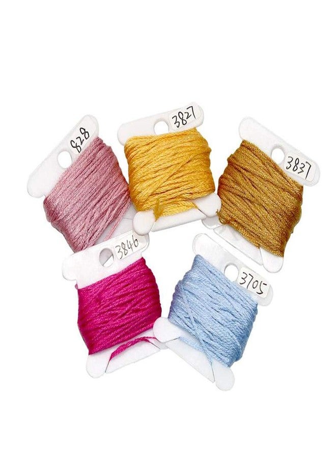 Elandy صندوق تنظيم خيوط التطريز مع 24 فتحة و 50 قطعة من بوبينات الخيوط البلاستيكية البيضاء و 552 قطعة من ملصقات أرقام الخيوط - Image 5