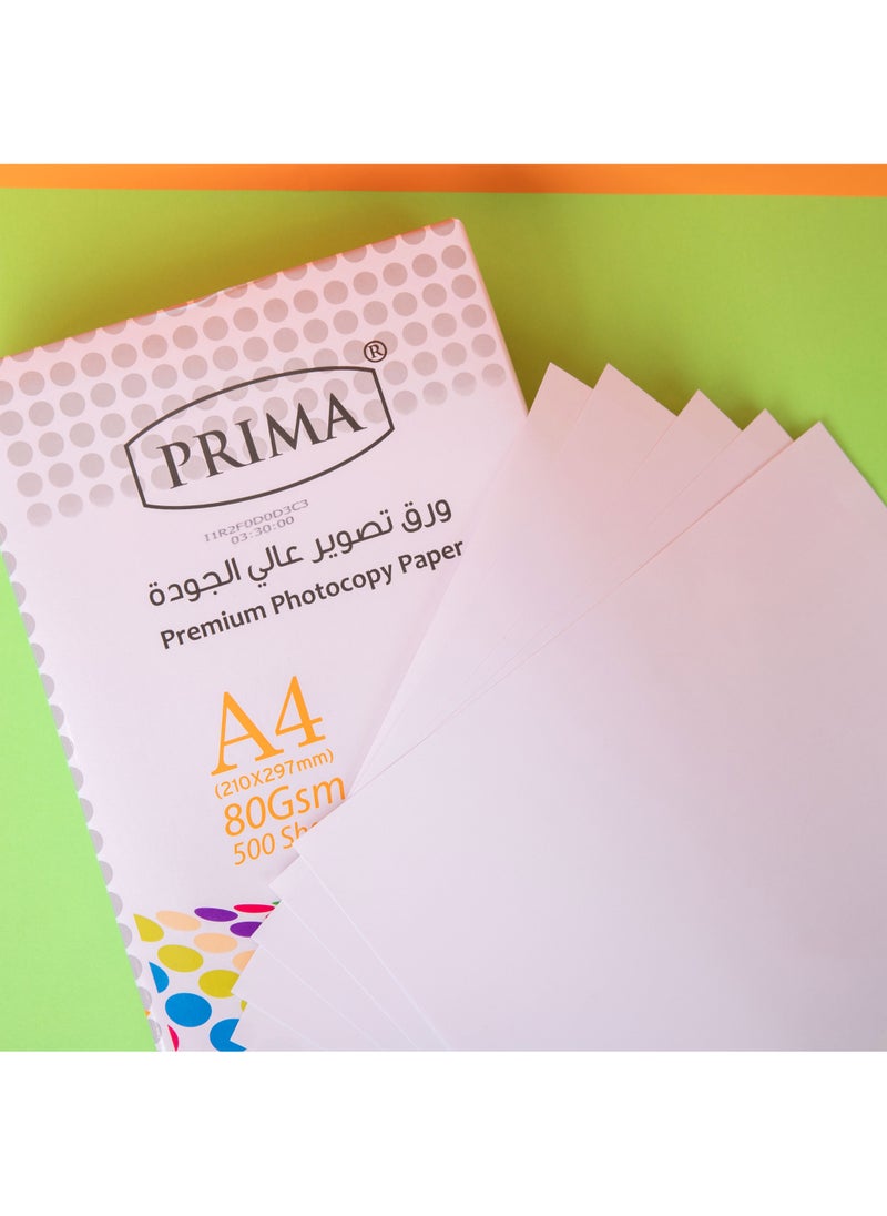 PRIMA A4 Copy Paper Pack 5 x 500 Sheets | 80 gsm Smooth, Crystal-Clear Ink Printing, 100 ISO Brightness for Laser & Inkjet Printers, Reliable for Office & Personal Use - Image 3