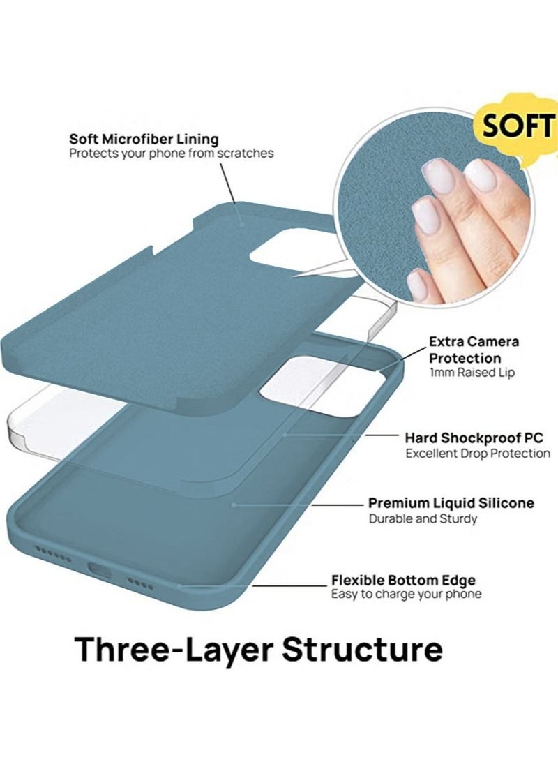 iPhone 15 Plus Mobile Case Cover with Soft Liquid Silicone Protection Anti-Scratch Shockproof Accessories Slim Protective Back Cover with Comfortable Hold Touch Feeling and Anti-fingerprint - Image 2