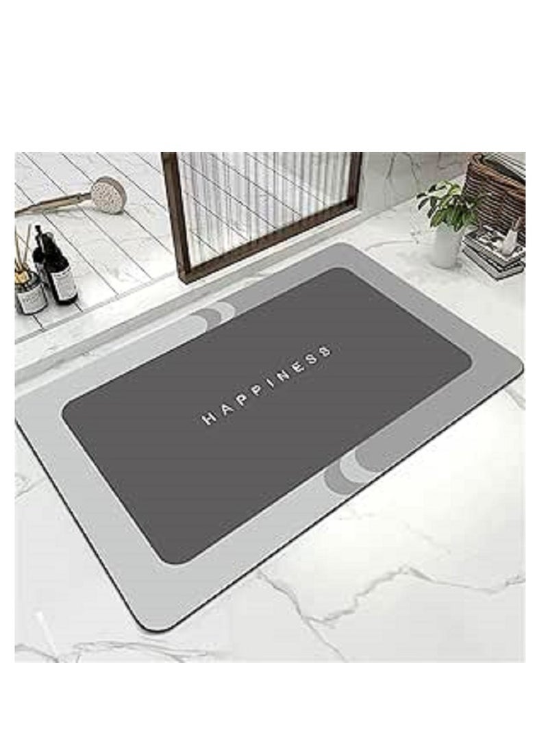 سجادة حمام مانعة للانزلاق فائقة الامتصاص مقاومة للبقع - لون رمادي - Image 1