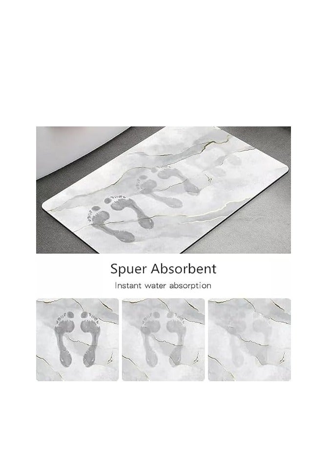 سجادة حمام مانعة للانزلاق فائقة الامتصاص مقاومة للبقع - لون رمادي - Image 2