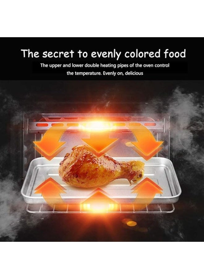 كايوان فرن طاولة صغير 3 في 1 - فرن كهربائي للطهي، وماكينة صنع قهوة، ومحمصة خبز مع بطانة داخلية غير لاصقة، ومحطة إفطار متعددة الاستخدامات للعائلة، باللون الأسود، وصغير الحجم وقابل للحمل، بدون غطاء - Image 3