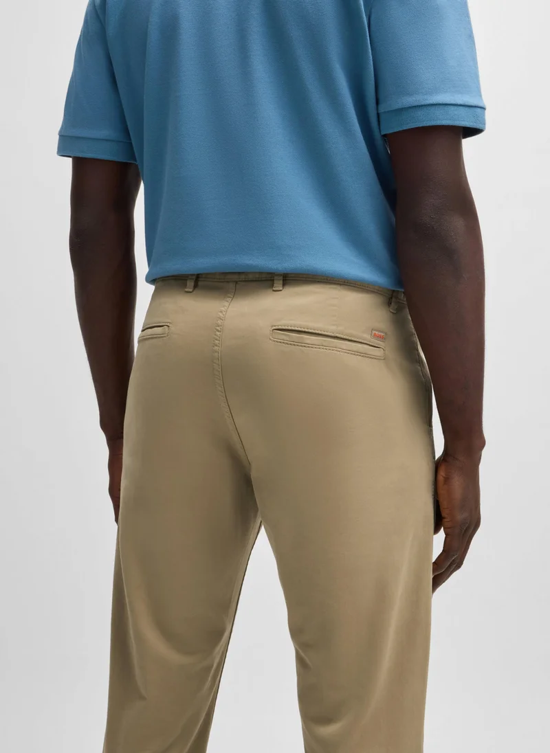 بوس Slim-fit chinos in stretch-cotton satin