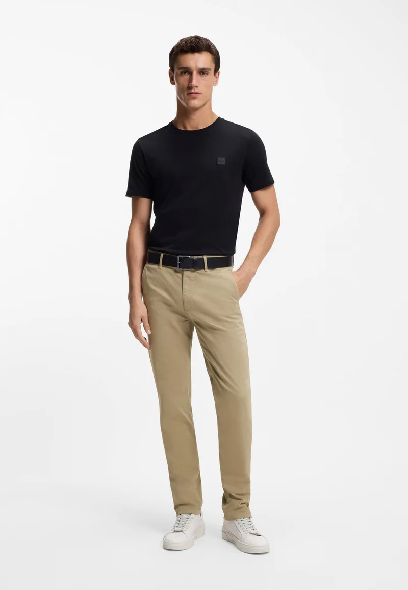 BOSS Light Brown Slim-fit chinos in stretch-cotton satin for Men | Best Price UAE