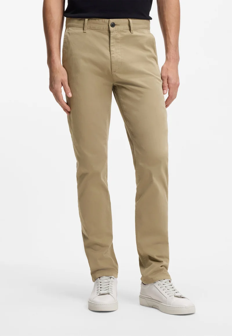 Slim-fit chinos in stretch-cotton satin