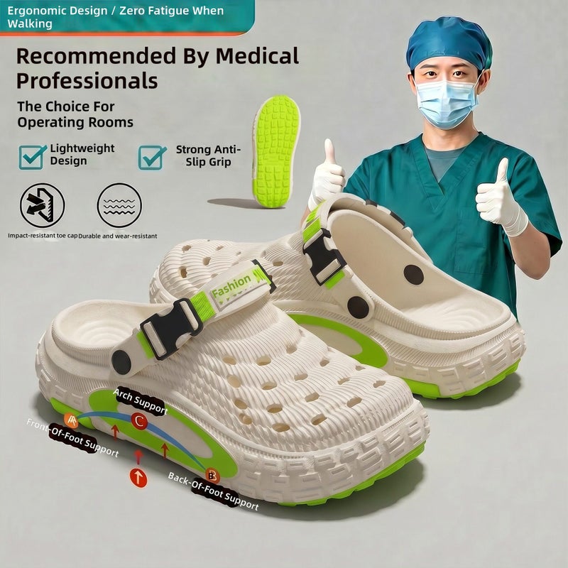 Men's Operating Room Slippers 2026 New Summer Eva Outdoor Wear Comfortable Arch Support Non-Slip Clogs for Men