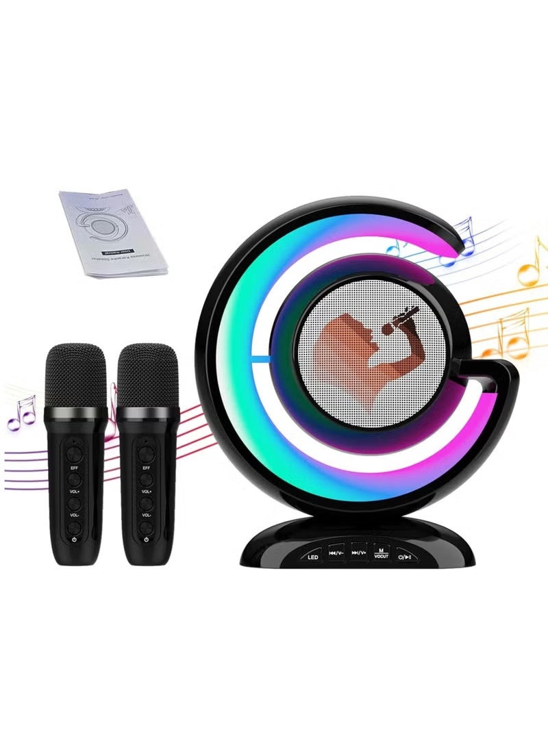 SUNEX YS-110 Portable Karaoke Machine with Wireless Bluetooth Speaker, Dual Microphones & RGB Lighting for Home Parties - Image 3