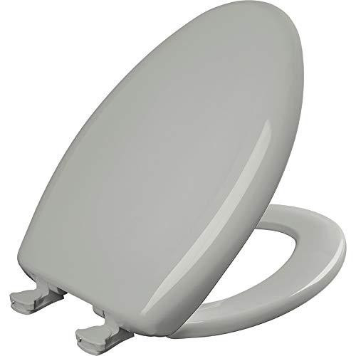 Bemis Classic Colors Slow Close Toilet Seat, Easy Clean Hinges and Durable Plastic Seat, Made in USA, Elongated, Ice Grey - Image 5