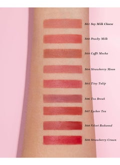 Flower Knows Strawberry Rococo Series Cloud Lip Cream Lipsticks Women Beauty Cosmetic Lip Makeup Easy To Wear Natural Lipstick (07 Lychee Tea)  - Image 3