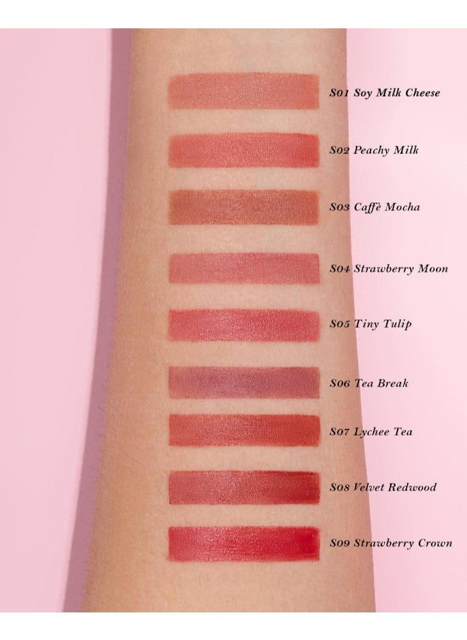 Flower Knows Strawberry Rococo Series Cloud Lip Cream Lipsticks Women Beauty Cosmetic Lip Makeup Easy To Wear Natural Lipstick (07 Lychee Tea)  - Image 3