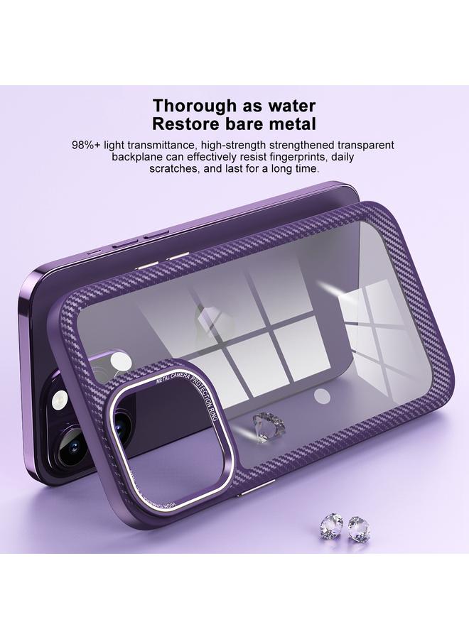 S-TOP Case For iPhone 13 Pro Max Carbon Fiber Transparent Back Panel Phone Case - Image 4