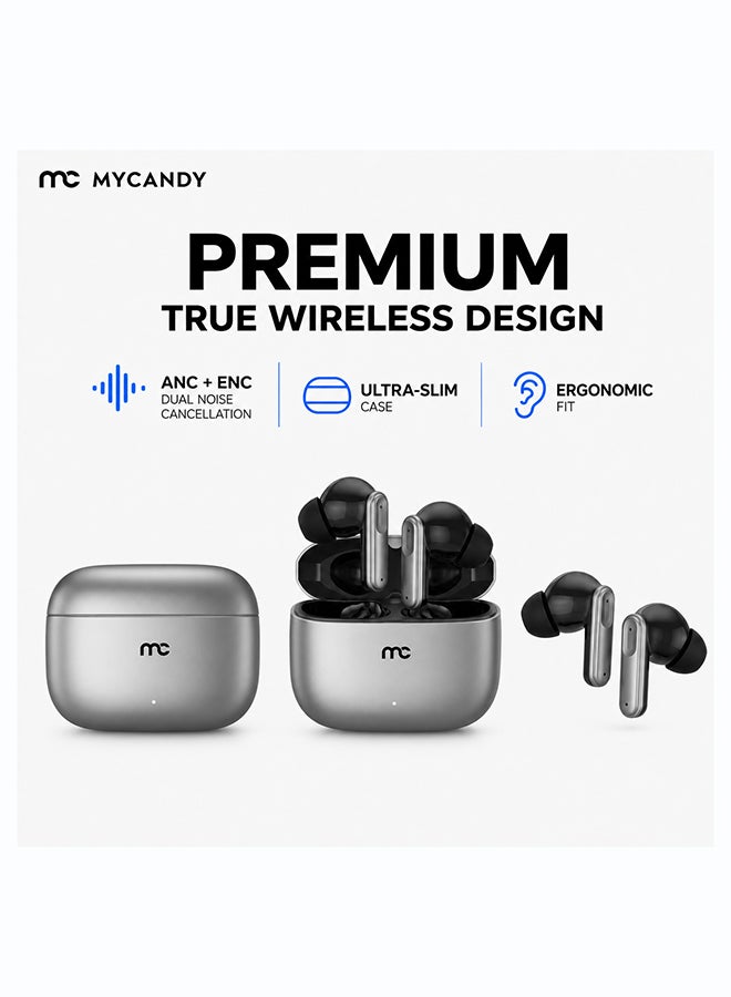 MYCANDY Tws-B300 True Wireless Anc Enc Gray - Image 1