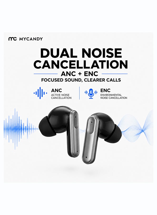 MYCANDY Tws-B300 True Wireless Anc Enc Gray - Image 3