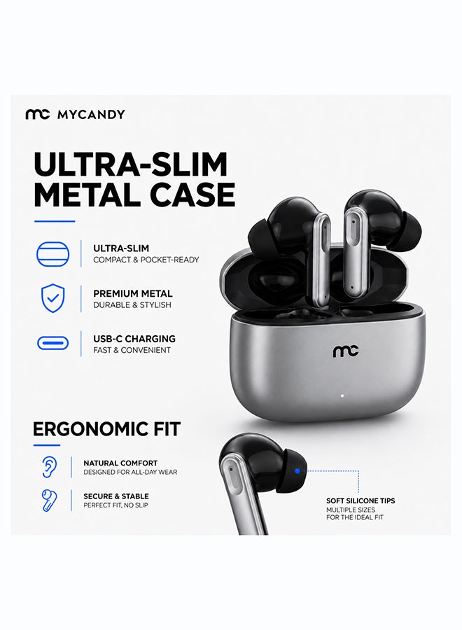 MYCANDY Tws-B300 True Wireless Anc Enc Gray - Image 4