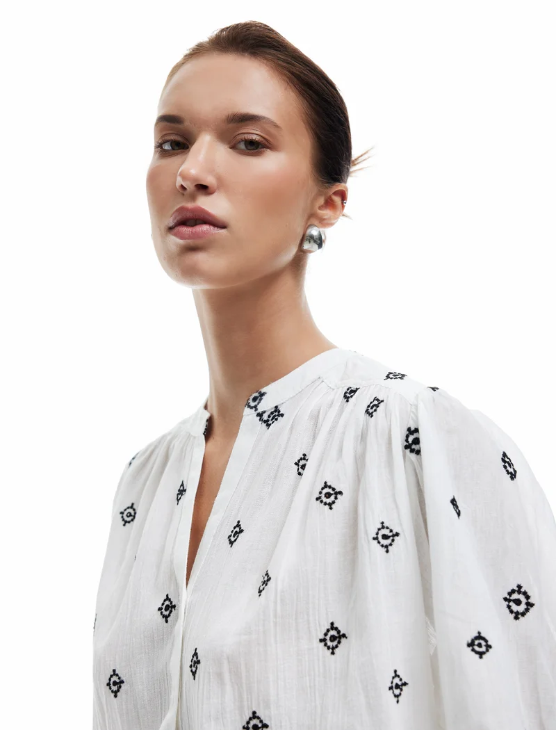 KOTON Mandarin Collar Shirt