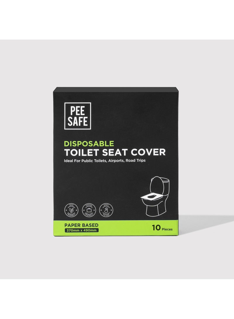 PeeSafe Travel Toilet Hygiene Combo For Women & Family | Toilet Seat Sanitizer Floral (75 ml) With Disposable Female Urination Device (6 Funnels) & Disposable Toilet Seat Cover (10 N) | Travel Friendly Pack - Image 2