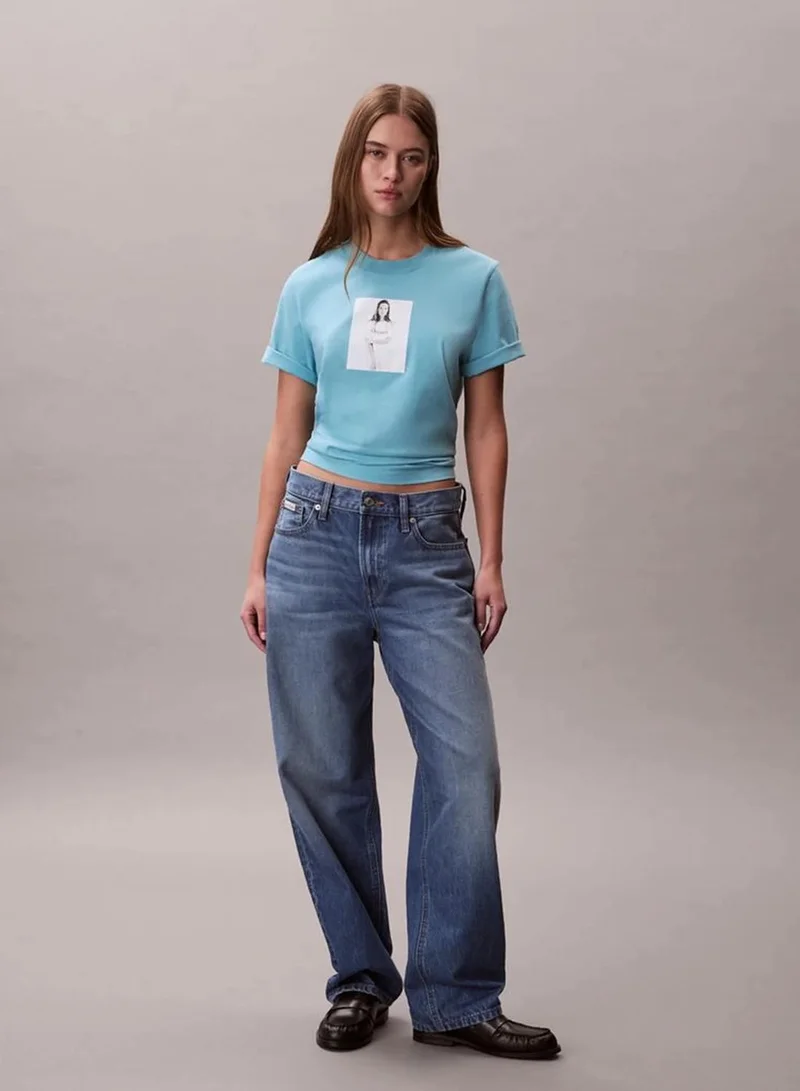 Calvin Klein Stillwater Kate Moss Obsession Crew-Neck T-Shirt for Women | Best Price UAE