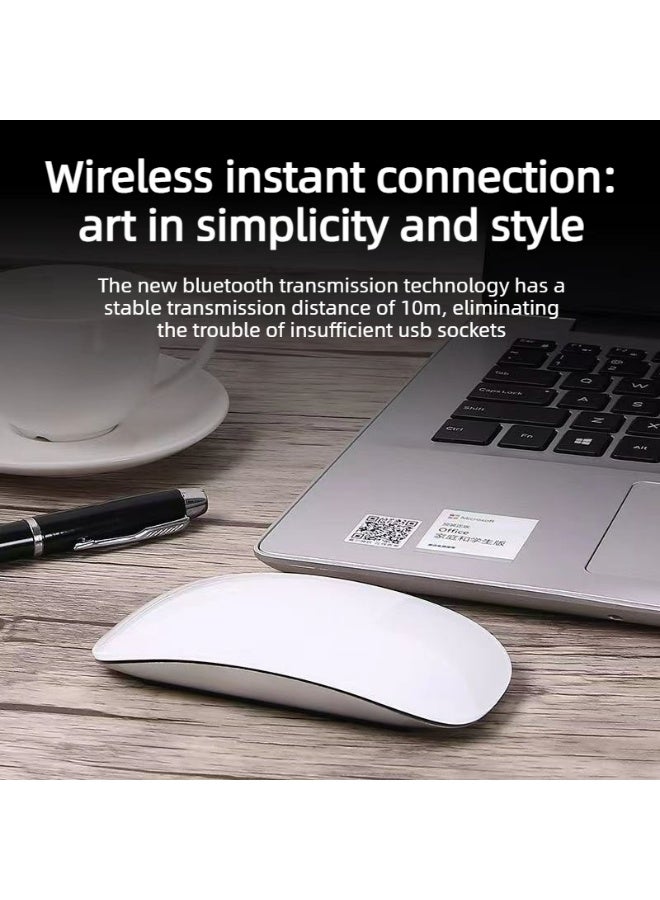 ماوس لاسلكي متعدد اللمس بديل للأسطح، قابل لإعادة الشحن عبر منفذ USB-C، مزود بتقنية بلوتوث، متوافق مع أنظمة التشغيل MacOS/Windows/Linux/Android، أجهزة الكمبيوتر المحمولة والمكتبية والهواتف الذكية والأجهزة اللوحية - Image 2