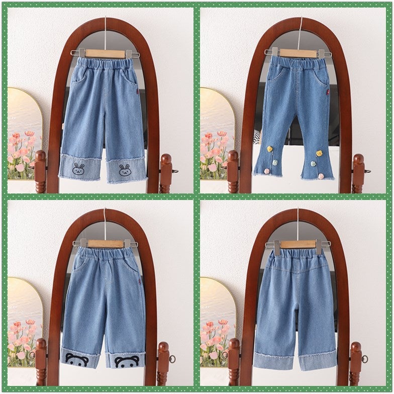 Children'S Trousers Autumn New Children'S Online Sale Cool Handsome Boys And Girls Casual Denim Pants Fashion - Image 2
