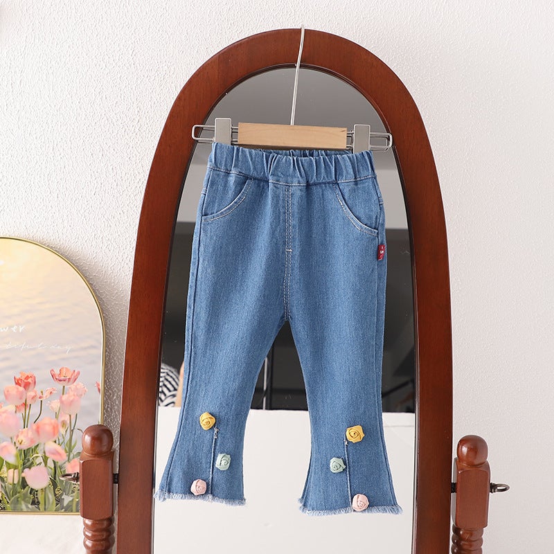 Children'S Trousers Autumn New Children'S Online Sale Cool Handsome Boys And Girls Casual Denim Pants Fashion - Image 5