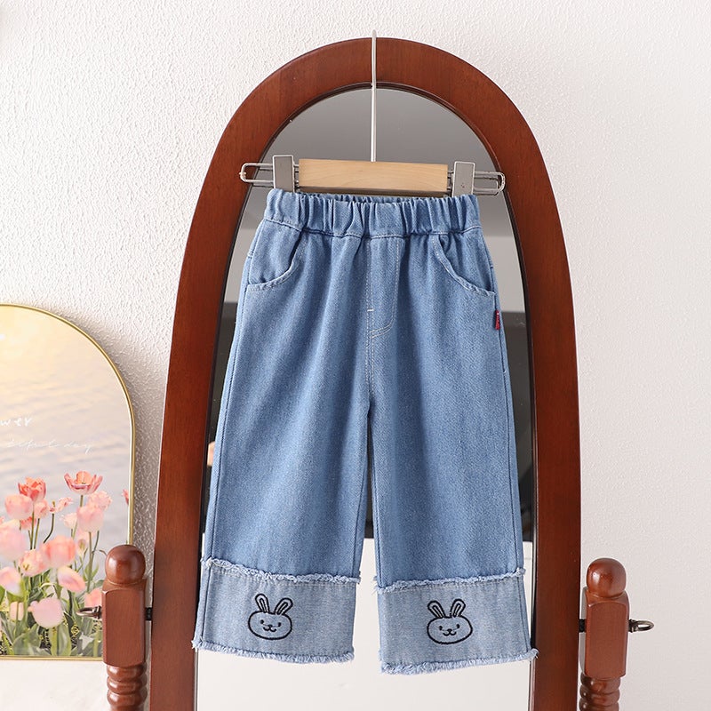 Children'S Trousers Autumn New Children'S Online Sale Cool Handsome Boys And Girls Casual Denim Pants Fashion - Image 3