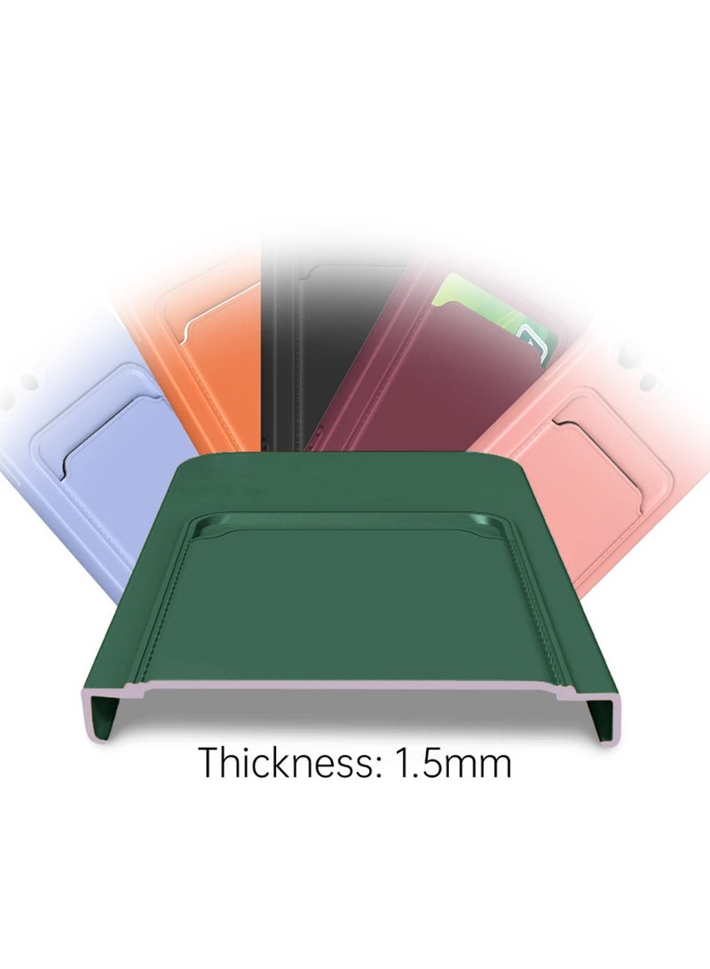 Wtech Silicone TPU With Card Holder Case Cover For Realme 12+ / 12 Plus 5G 2024 Dark Green - Image 4