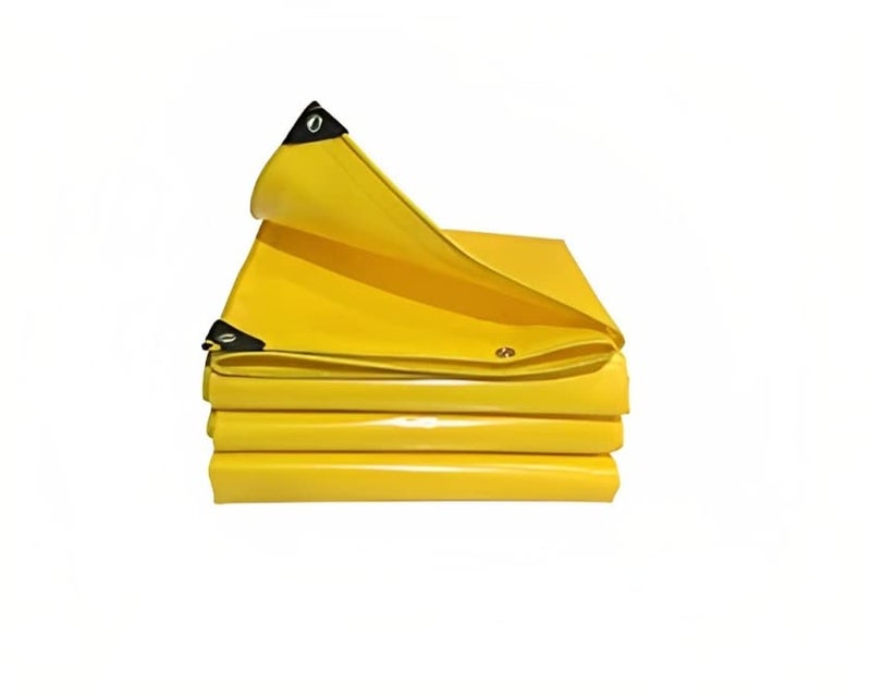 SR 12FT X 10FT 120 GSM Yellow Super Heavy Duty Tarpaulin Tirpal Tadpatri Tharpai Thadika Reinforced Eyelets UV Resistant Waterproof 6 Layer MLCL 3D Rib Technology1 No  - Image 3