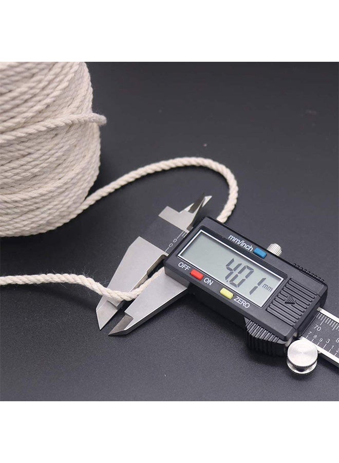 Peachjoy حبل ماكرامي، 4 مم 165 قدم حبل قطن ماكرامي لتعليق النباتات وزخارف الجدران والحرف اليدوية (بيج) - Image 3