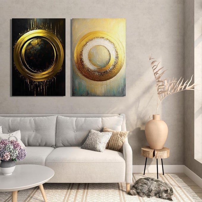 CANVAS PAINTING MODERN ART WALL DECOR PAINTING FOR BEDROOM ROOM LIVING ROOM ABSTRACT ART CANVAS WALL PAINTINGS WITH FRAME PAINTING FOR WALL DECORATION SET OF 2 15 X 21 INCH CANVAS07
