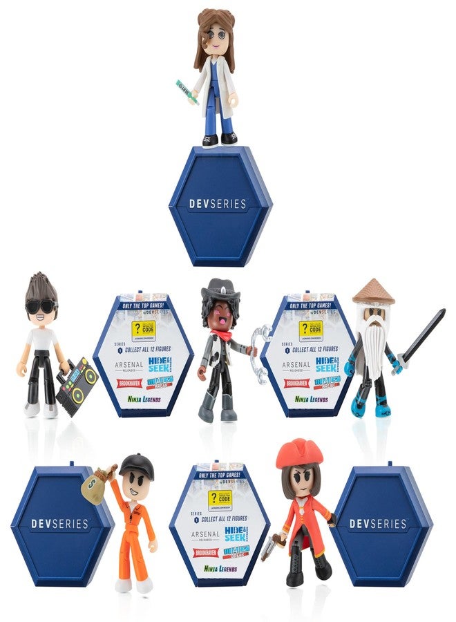 DevSeries Mystery Figures 6 Pack - Six 2.75-inch Action Figure Blinds with Mix and Match, Unique Accessories, and Exclusive Virtual Item Code - Image 1