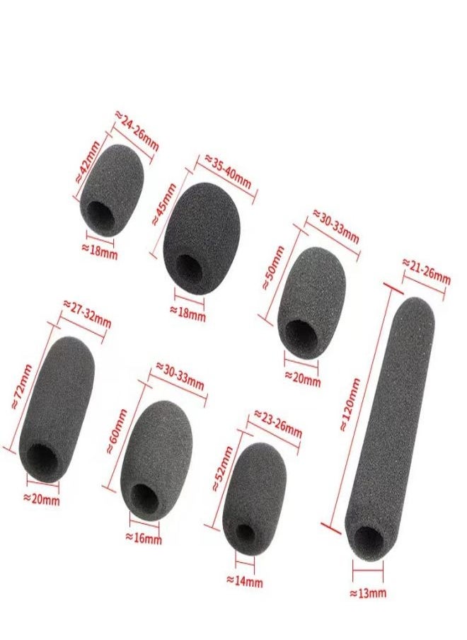 Ocean - 5 PCS M6 Conference Microphone Windproof Sponge Foam Cover (60mm) - Image 1