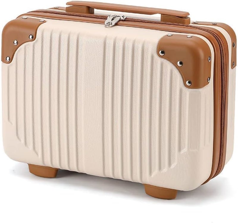 Achyut Water Proof Cosmetic Makeup Travel CaseElastic Band Soft Handle with Zipper Cosmetic Bag Hand Luggage Cosmetic case Mini ABS Carrying Suitcase with Clipon Function Women Girl Travel Bag - Image 4