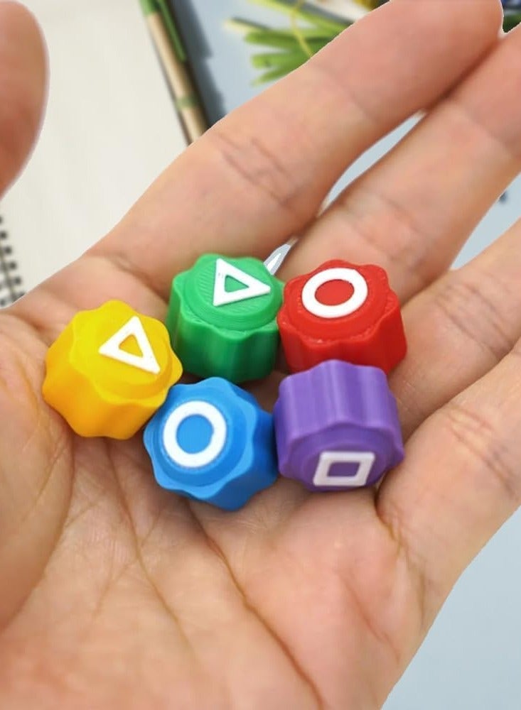 MAGIC VAULT Korean Gonggi Game, 5PCS Gong-Gi Game Set, Korean Traditional Play Game Gonggi Stone Set Hand Eye Coordination Training Family Travel Games  - Image 3