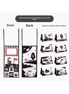 Generic Tearing Cloth Book Tail Baby Can Bite Baby Early Education Puzzle Busy Quiet Book Toy 0-June 1 Year Old-Color:Black And White Desk Calendar Cloth Book  - Image 1