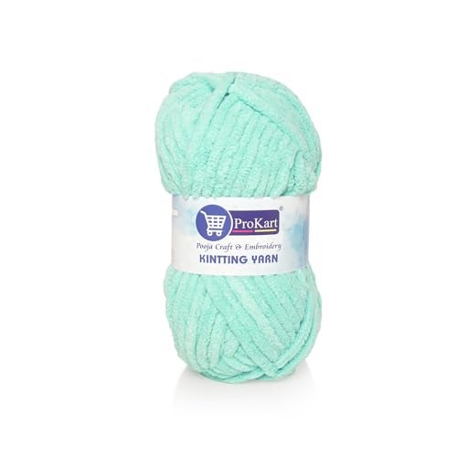 ProKart Premium Blankie Wool, Plush & Cuddly, Chenille Yarn Supersoft Hand Knitting Wool Ball | Blanket Thick/Mottu Yarn Ball Suitable for Hand Knitting and Crocheting (Mint Green, 100gms x 4 Pack) - Image 5