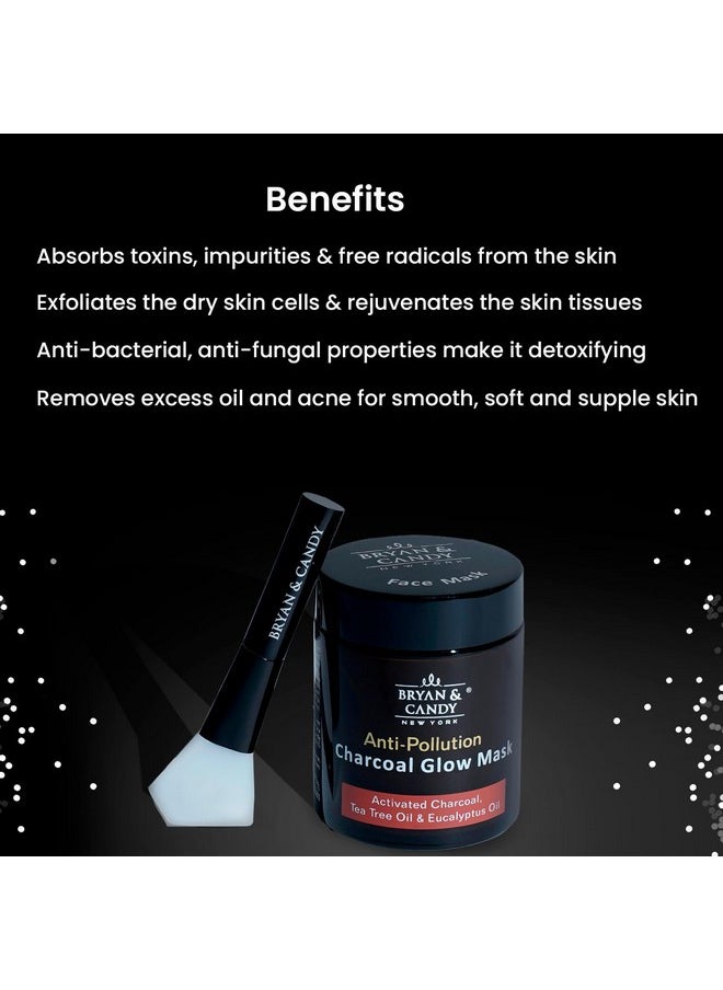 BRYAN & CANDY Bryan & Candy New York Anti Pollution Charcoal Glow Face Mask with Activated Charcoal, Tea Tree Oil And Eucalyptus Oil (100 gm)  - Image 5