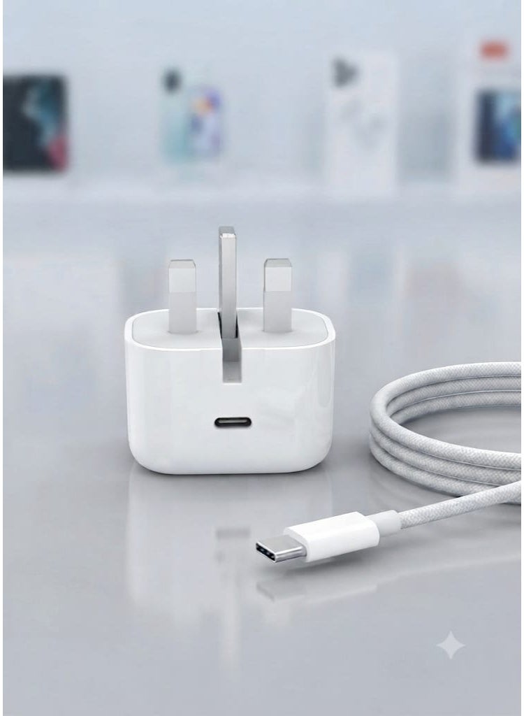 شاحن Mobzi السريع بقوة 20 واط وتقنية PD - محول طاقة USB-C بأطراف قابلة للطي (MZ-PD-07) - Image 1