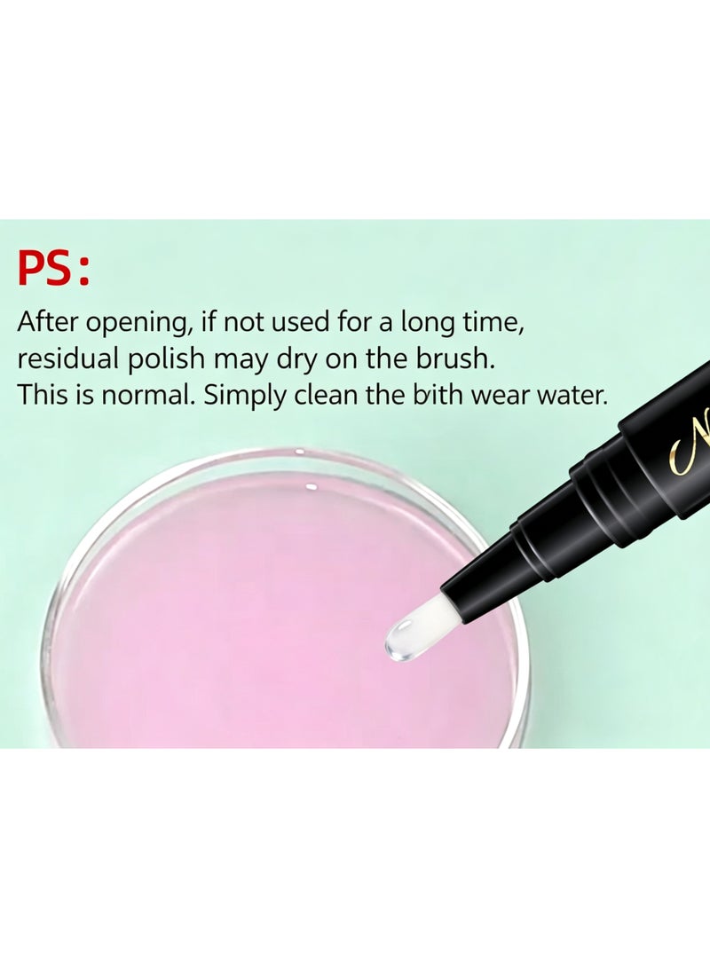 6Pcs Water Based Nail Polish Pen Set, Shimmer Pearlescent Nail Art Pens, Air Dry Nail Polish Marker, No UV Lamp Needed Portable DIY Manicure Nail Decorations Kit - Image 4