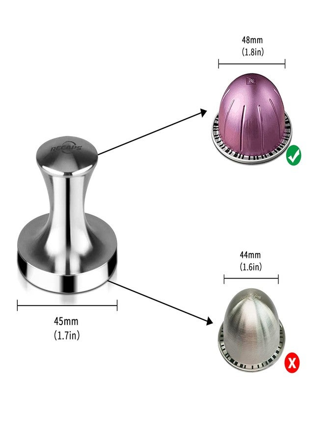 ريكابس مجموعة أدوات تعبئة وحامل ومكبس RECAPS متوافقة مع كبسولات قهوة Vertuoline، قابلة لإعادة التعبئة، فلتر قهوة قابل لإعادة الاستخدام (مكبس واحد وحامل واحد و30 غطاءً). - Image 3
