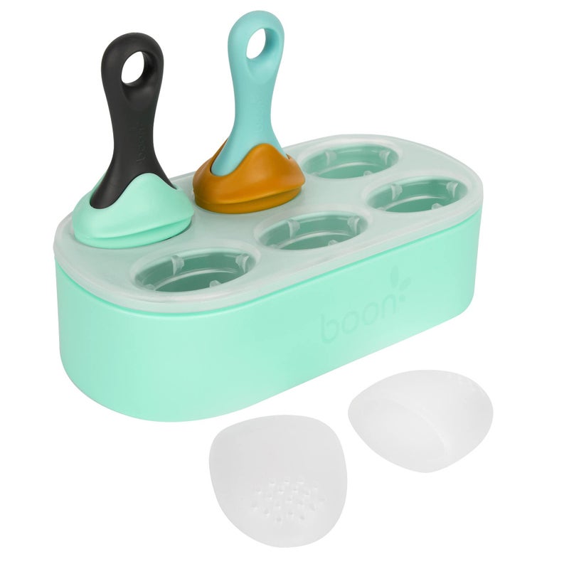 Boon PULP Silicone Feeder Freezer Tray - Includes Silicone Tray and Lid with 2 PULP Silicone Baby Food Feeders - Baby Food Storage - Image 2