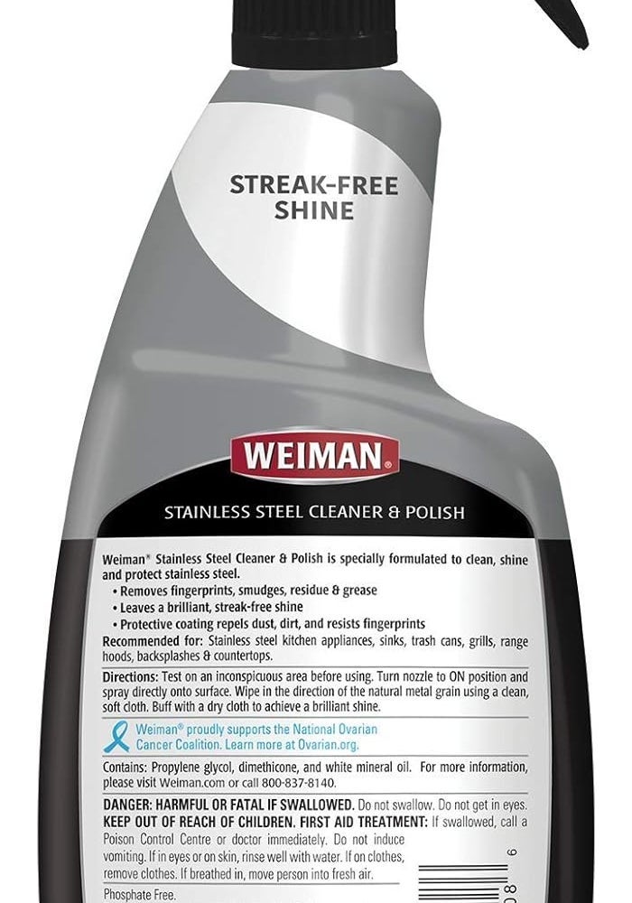 Weiman منظف وملمع الفولاذ المقاوم للصدأ من ويمن - 22 أونصة سائلة - Image 2
